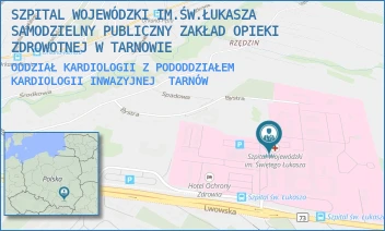 ODDZIAŁ KARDIOLOGII Z PODODDZIAŁEM KARDIOLOGII INWAZYJNEJ - SZPITAL WOJEWÓDZKI IM.ŚW.ŁUKASZA SAMODZIELNY PUBLICZNY ZAKŁAD OPIEKI ZDROWOTNEJ W TARNOWIE - UL. LWOWSKA 178A,  TARNÓW