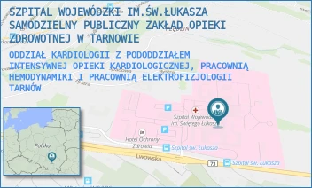 ODDZIAŁ KARDIOLOGII Z PODODDZIAŁEM INTENSYWNEJ OPIEKI KARDIOLOGICZNEJ, PRACOWNIĄ HEMODYNAMIKI I PRACOWNIĄ ELEKTROFIZJOLOGII - SZPITAL WOJEWÓDZKI IM.ŚW.ŁUKASZA SAMODZIELNY PUBLICZNY ZAKŁAD OPIEKI ZDROWOTNEJ W TARNOWIE - UL. LWOWSKA 178A,  TARNÓW