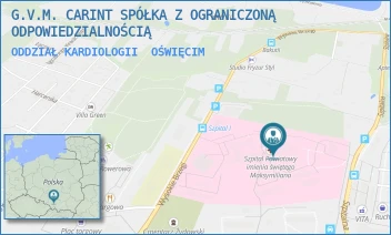 ODDZIAŁ KARDIOLOGII - PODKARPACKIE CENTRUM INTERWENCJI SERCOWO-NACZYNIOWYCH NZOZ W SANOKU - UL. WYSOKIE BRZEGI 4,  OŚWIĘCIM