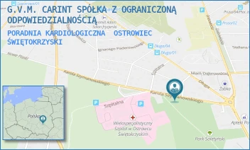 PORADNIA KARDIOLOGICZNA - G.V.M. CARINT SPÓŁKA Z OGRANICZONĄ ODPOWIEDZIALNOŚCIĄ - SZYMANOWSKIEGO 13,  OSTROWIEC ŚWIĘTOKRZYSKI