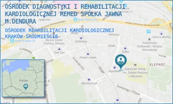 OŚRODEK REHABILITACJI KARDIOLOGICZNEJ - OŚRODEK DIAGNOSTYKI I REHABILITACJI KARDIOLOGICZNEJ REMED SPÓŁKA JAWNA M.DENDURA - UL. ZYGMUNTA WRÓBLEWSKIEGO 4,  KRAKÓW-ŚRÓDMIEŚCIE