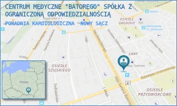 PORADNIA KARDIOLOGICZNA - CENTRUM MEDYCZNE "BATOREGO" SPÓŁKA Z OGRANICZONĄ ODPOWIEDZIALNOŚCIĄ - ALEJE STEFANA BATOREGO 77,  NOWY SĄCZ