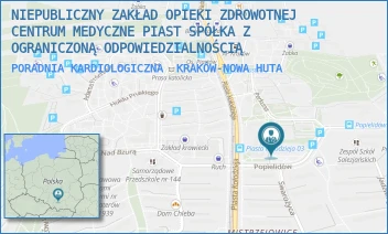 PORADNIA KARDIOLOGICZNA - NIEPUBLICZNY ZAKŁAD OPIEKI ZDROWOTNEJ CENTRUM MEDYCZNE PIAST SPÓŁKA Z OGRANICZONĄ ODPOWIEDZIALNOŚCIĄ - OS. PIASTÓW 40,  KRAKÓW-NOWA HUTA