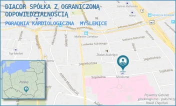 PORADNIA KARDIOLOGICZNA - DIACOR SPÓŁKA Z OGRANICZONĄ ODPOWIEDZIALNOŚCIĄ - UL. ŻWIRKI I WIGURY 17,  MYŚLENICE