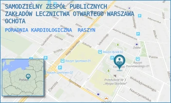 PORADNIA KARDIOLOGICZNA - SAMODZIELNY ZESPÓŁ PUBLICZNYCH ZAKŁADÓW LECZNICTWA OTWARTEGO WARSZAWA OCHOTA - PONIATOWSKIEGO 18A,  RASZYN