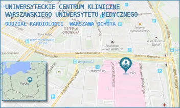 ODDZIAŁ KARDIOLOGII - UNIWERSYTECKIE CENTRUM KLINICZNE WARSZAWSKIEGO UNIWERSYTETU MEDYCZNEGO - STEFANA BANACHA 1A,  WARSZAWA OCHOTA