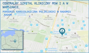 PORADNIA KARDIOLOGICZNA POLIKLINIKI W RADOMIU - CENTRALNY SZPITAL KLINICZNY MSW I A W WARSZAWIE - ORLĄT LWOWSKICH 5,  RADOM