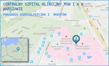 PORADNIA KARDIOLOGICZNA I - CENTRALNY SZPITAL KLINICZNY MSW I A W WARSZAWIE - WOŁOSKA 137,  MOKOTÓW