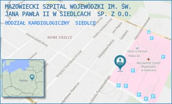 ODDZIAŁ KARDIOLOGICZNY - MAZOWIECKI SZPITAL WOJEWÓDZKI IM. ŚW. JANA PAWŁA II W SIEDLCACH  SP. Z O.O. - PONIATOWSKIEGO 26,  SIEDLCE