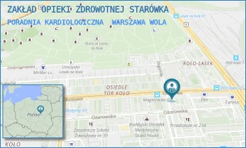 PORADNIA KARDIOLOGICZNA - ZAKŁAD OPIEKI ZDROWOTNEJ STARÓWKA - OBOZOWA 63/65,  WARSZAWA WOLA