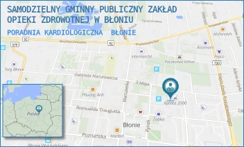 PORADNIA KARDIOLOGICZNA - SAMODZIELNY GMINNY PUBLICZNY ZAKŁAD OPIEKI ZDROWOTNEJ W BŁONIU - PILSUDSKIEGO 2/4,  BŁONIE