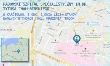O.KARDIOLOG. Z ODC. 1 DNIA LECZ. STANÓW NAGŁYCH W CHOROB. UKŁ. KRĄŻENIA - RADOMSKI SZPITAL SPECJALISTYCZNY IM. DR TYTUSA CHAŁUBIŃSKIEGO - TOCHTERMANA 1,  RADOM