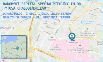 O.KARDIOLOG. Z ODC. 1 DNIA LECZ. STANÓW NAGŁYCH W CHOROB. UKŁ. KRĄENIA - RADOMSKI SZPITAL SPECJALISTYCZNY IM. DR TYTUSA CHAŁUBIŃSKIEGO - TOCHTERMANA 1,  RADOM