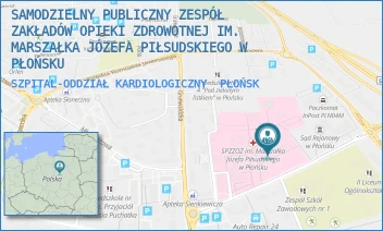 SZPITAL-ODDZIAŁ KARDIOLOGICZNY - SAMODZIELNY PUBLICZNY ZESPÓŁ ZAKŁADÓW OPIEKI ZDROWOTNEJ IM. MARSZAŁKA JÓZEFA PIŁSUDSKIEGO W PŁOŃSKU - HENRYKA SIENKIEWICZA 7,  PŁOŃSK