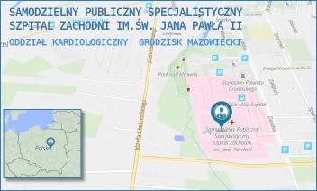 ODDZIAŁ KARDIOLOGICZNY - SAMODZIELNY PUBLICZNY SPECJALISTYCZNY SZPITAL ZACHODNI IM.ŚW. JANA PAWŁA II - DALEKA 11,  GRODZISK MAZOWIECKI