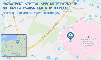 ODDZIAŁ KARDIOLOGICZNY - MAZOWIECKI SZPITAL SPECJALISTYCZNY IM. DR JÓZEFA PSARSKIEGO W OSTROŁĘCE - JANA PAWŁA II 120A,  OSTROŁĘKA