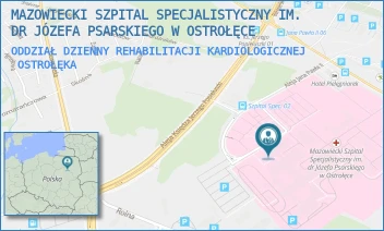 ODDZIAŁ DZIENNY REHABILITACJI KARDIOLOGICZNEJ - MAZOWIECKI SZPITAL SPECJALISTYCZNY IM. DR JÓZEFA PSARSKIEGO W OSTROŁĘCE - JANA PAWŁA II 120A,  OSTROŁĘKA