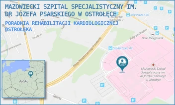 PORADNIA REHABILITACJI KARDIOLOGICZNEJ - MAZOWIECKI SZPITAL SPECJALISTYCZNY IM. DR JÓZEFA PSARSKIEGO W OSTROŁĘCE - JANA PAWŁA II 120A,  OSTROŁĘKA