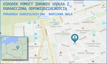 PORADNIA KARDIOLOGICZNA - OŚRODEK POMOCY ZDROWIU SPÓŁKA Z OGRANICZONĄ ODPOWIEDZIALNOŚCIĄ - JÓZEFA BELLOTTIEGO 1/10/11,  WARSZAWA WOLA