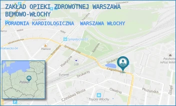 PORADNIA KARDIOLOGICZNA - ZAKŁAD OPIEKI ZDROWOTNEJ WARSZAWA BEMOWO-WŁOCHY - CEGIELNIANA 8,  WARSZAWA WŁOCHY