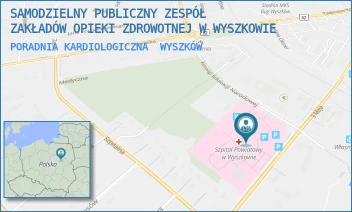 PORADNIA KARDIOLOGICZNA - SAMODZIELNY PUBLICZNY ZESPÓŁ ZAKŁADÓW OPIEKI ZDROWOTNEJ W WYSZKOWIE - KOMISJI EDUKACJI NARODOWEJ 1,  WYSZKÓW
