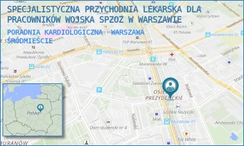 PORADNIA KARDIOLOGICZNA - SPECJALISTYCZNA PRZYCHODNIA LEKARSKA DLA PRACOWNIKÓW WOJSKA SPZOZ W WARSZAWIE - GEN. ANDERSA 16,  WARSZAWA ŚRÓDMIEŚCIE