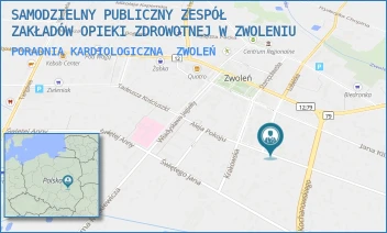 PORADNIA KARDIOLOGICZNA - SAMODZIELNY PUBLICZNY ZESPÓŁ ZAKŁADÓW OPIEKI ZDROWOTNEJ W ZWOLENIU - AL.POKOJU 5,  ZWOLEŃ