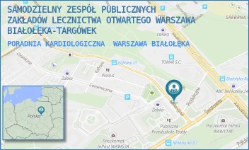 PORADNIA KARDIOLOGICZNA - SAMODZIELNY ZESPÓŁ PUBLICZNYCH ZAKŁADÓW LECZNICTWA OTWARTEGO WARSZAWA BIAŁOŁĘKA-TARGÓWEK - MILENIJNA 4,  WARSZAWA BIAŁOŁĘKA