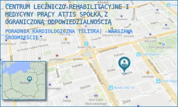 PORADNIA KARDIOLOGICZNA (ŚLISKA) - CENTRUM LECZNICZO-REHABILITACYJNE I MEDYCYNY PRACY ATTIS SPÓŁKA Z OGRANICZONĄ ODPOWIEDZIALNOŚCIĄ - ŚLISKA 5,  WARSZAWA ŚRÓDMIEŚCIE