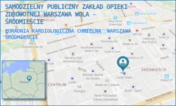 PORADNIA KARDIOLOGICZNA CHMIELNA - SAMODZIELNY PUBLICZNY ZAKŁAD OPIEKI ZDROWOTNEJ WARSZAWA WOLA - ŚRÓDMIEŚCIE - CHMIELNA 14,  WARSZAWA ŚRÓDMIEŚCIE