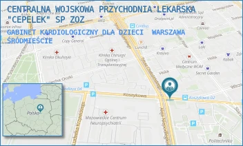 GABINET KARDIOLOGICZNY DLA DZIECI - CENTRALNA WOJSKOWA PRZYCHODNIA LEKARSKA "CEPELEK" SP ZOZ - KOSZYKOWA 78,  WARSZAWA ŚRÓDMIEŚCIE