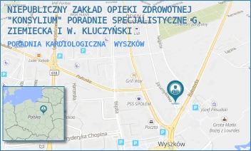 PORADNIA KARDIOLOGICZNA - NIEPUBLICZNY ZAKŁAD OPIEKI ZDROWOTNEJ "KONSYLIUM" PORADNIE SPECJALISTYCZNE G. ZIEMIECKA I W. KLUCZYŃSKI - STRUMYKOWA 2,  WYSZKÓW