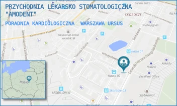 PORADNIA KARDIOLOGICZNA - PRZYCHODNIA LEKARSKO STOMATOLOGICZNA "AMODENT" - SKOROSZEWSKA 7/U1,  WARSZAWA URSUS