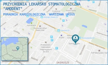 PORADNIA KARDIOLOGICZNA - PRZYCHODNIA LEKARSKO STOMATOLOGICZNA "AMODENT" - DZIECI WARSZAWY 29U XI/XII,  WARSZAWA URSUS