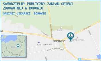 GABINET LEKARSKI - SAMODZIELNY PUBLICZNY ZAKŁAD OPIEKI ZDROWOTNEJ W BOROWIU - GARWOLIŃSKA 9,  BOROWIE
