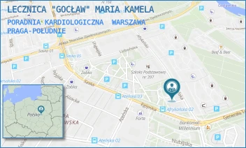 PORADNIA KARDIOLOGICZNA - LECZNICA "GOCŁAW" MARIA KAMELA - AFRYKAŃSKA 7A, WARSZAWA PRAGA-POŁUDNIE