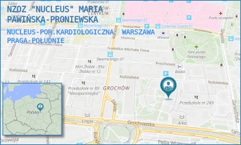 NUCLEUS-POR.KARDIOLOGICZNA - NZOZ "NUCLEUS" MARIA PAWIŃSKA-PRONIEWSKA - KOBIELSKA 13,  WARSZAWA PRAGA-POŁUDNIE