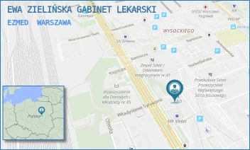 EZMED - EWA ZIELIŃSKA GABINET LEKARSKI - SYROKOMLI 16,  WARSZAWA