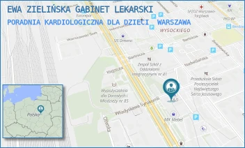 PORADNIA KARDIOLOGICZNA DLA DZIECI - EWA ZIELIŃSKA GABINET LEKARSKI - SYROKOMLI 16,  WARSZAWA