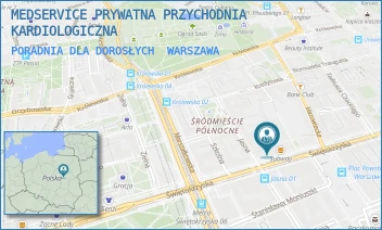 PORADNIA DLA DOROSŁYCH - MEDSERVICE PRYWATNA PRZYCHODNIA KARDIOLOGICZNA - ŚWIETOKRZYSKA 18,  WARSZAWA