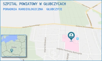 PORADNIA KARDIOLOGICZNA - SZPITAL POWIATOWY W GŁUBCZYCACH - UL. MARII SKŁODOWSKIEJ CURIE 26,  GŁUBCZYCE