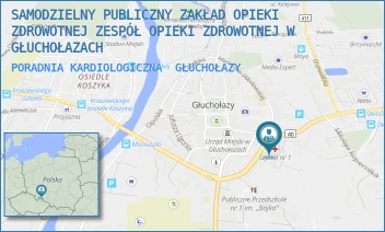 PORADNIA KARDIOLOGICZNA - SAMODZIELNY PUBLICZNY ZAKŁAD OPIEKI ZDROWOTNEJ ZESPÓŁ OPIEKI ZDROWOTNEJ W GŁUCHOŁAZACH - UL. SKŁODOWSKIEJ 16,  GŁUCHOŁAZY