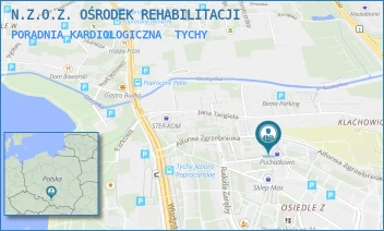 PORADNIA KARDIOLOGICZNA - N.Z.O.Z. OŚRODEK REHABILITACJI - ZGRZEBNIOKA 22,  TYCHY