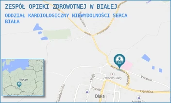 ODDZIAŁ KARDIOLOGICZNY NIEWYDOLNOŚCI SERCA - ZESPÓŁ OPIEKI ZDROWOTNEJ W BIAŁEJ - UL. MONIUSZKI 8,  BIAŁA