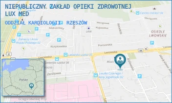ODDZIAŁ KARDIOLOGII - NIEPUBLICZNY ZAKŁAD OPIEKI ZDROWOTNEJ LUX MED - UL. ANNY JAGIELLONKI 17,  RZESZÓW
