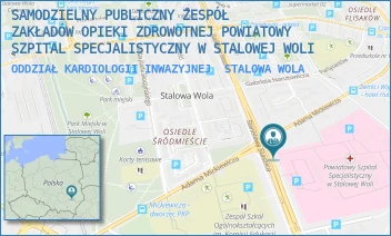 ODDZIAŁ KARDIOLOGII INWAZYJNEJ - SAMODZIELNY PUBLICZNY ZESPÓŁ ZAKŁADÓW OPIEKI ZDROWOTNEJ POWIATOWY SZPITAL SPECJALISTYCZNY W STALOWEJ WOLI - UL. STANISŁAWA STASZICA 4,  STALOWA WOLA