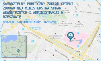 ODDZIAŁ KARDIOLOGICZNY - SAMODZIELNY PUBLICZNY ZAKŁAD OPIEKI ZDROWOTNEJ MINISTERSTWA SPRAW WEWNĘTRZNYCH I ADMINISTRACJI W RZESZOWIE - UL. KRAKOWSKA 16,  RZESZÓW