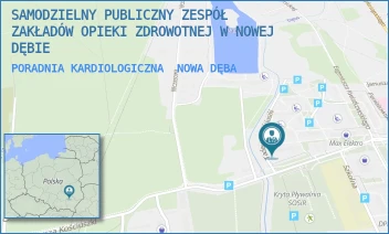 PORADNIA KARDIOLOGICZNA - SAMODZIELNY PUBLICZNY ZESPÓŁ ZAKŁADÓW OPIEKI ZDROWOTNEJ W NOWEJ DĘBIE - UL. KOŚCIUSZKI 1,  NOWA DĘBA