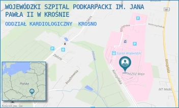 ODDZIAŁ KARDIOLOGICZNY - WOJEWÓDZKI SZPITAL PODKARPACKI IM. JANA PAWŁA II W KROŚNIE - UL. KORCZYŃSKA 57,  KROSNO