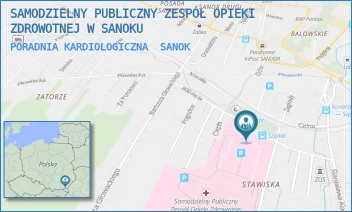 PORADNIA KARDIOLOGICZNA - SAMODZIELNY PUBLICZNY ZESPÓŁ OPIEKI ZDROWOTNEJ W SANOKU - UL. 800-LECIA 26,  SANOK